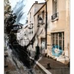 MissTic artiste de street-art, reconnue pour ses pochoirs de femmes brunes accompagnés d'aphorismes poétiques sur les murs de Paris.